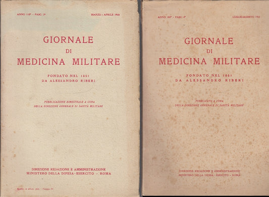 LH- BLOCCO GIORNALE DI MEDICINA GENERALE 11 numeri 1953/1968----- 1953- B- XFS55
