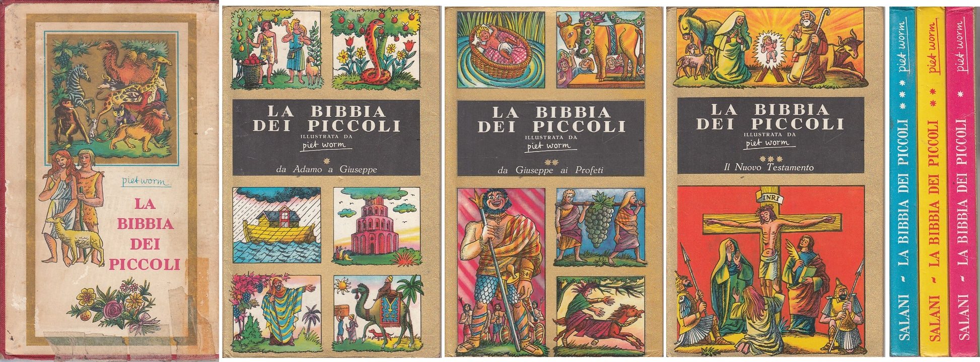LD- LA BIBBIA DEI PICCOLI 3 VOLUMI - WORM - SALANI --- 1971 - CS - YFS481