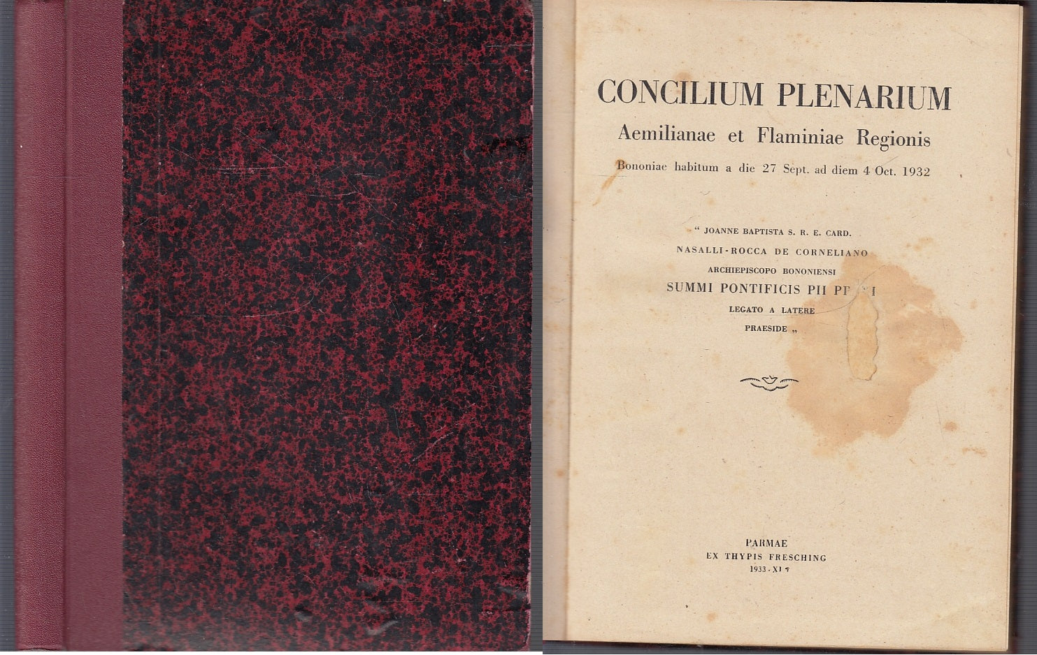 LH- CONCILIUM PLENARIUM AEMILIANAE ET FLAMINIAE REGIONIS ----- 1933 - C - YFS231