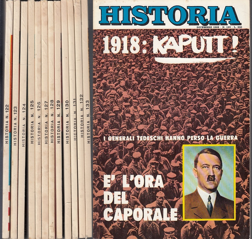 LS- HISTORIA 1968 ANNATA COMPLETA NUMERI 122/133-- CINO DEL DUCA--- 1968- B- YFS