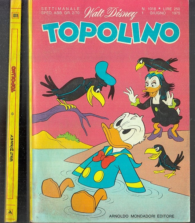 FD- TOPOLINO N.1018 CON BOLLINO PUNTI OTTIMO -- DISNEY MONDADORI - 1975 - B- RBX