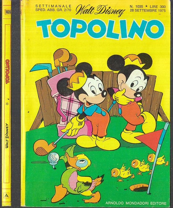 FD- TOPOLINO N.1035 CON BOLLINO PUNTI OTTIMO -- DISNEY MONDADORI - 1975 - B- RBX