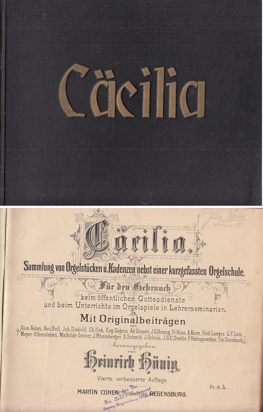 LH- CACILIA SAMMLUNG SPARTITO - FUR DEN GEBRAUCH- MARTIN COHEN--- 1888- C-YFS693