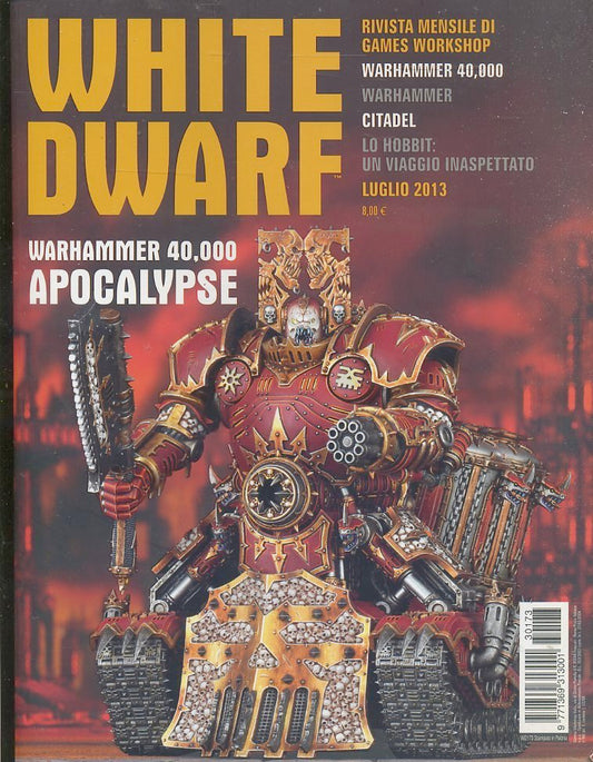 LR- RIVISTA WHITE DWARF luglio 2013 WARHAMMER 40.000-- GAMES WORKSHOP--- 2012- YFS