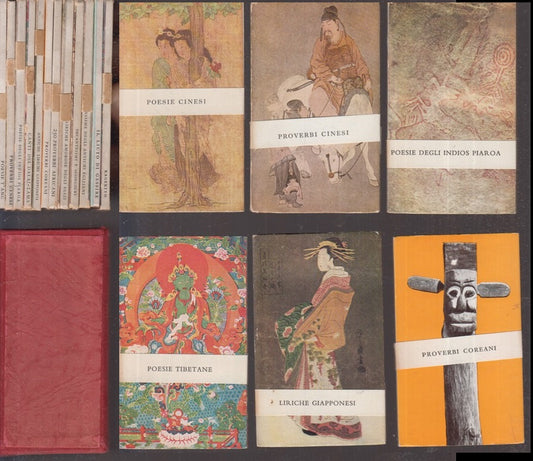 LN- COFANETTO COLLANA OLTREMARE 12 VOLUMI-- INSEGNA PESCE D'ORO--- 1958- B-XFS60