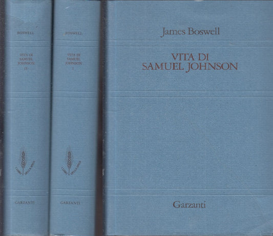 LS- VITA DI SAMUEL JOHNSON 2 VOLUMI- BOSWELL- GARZANTI-- 1a ED.- 1982- CS- XFS34