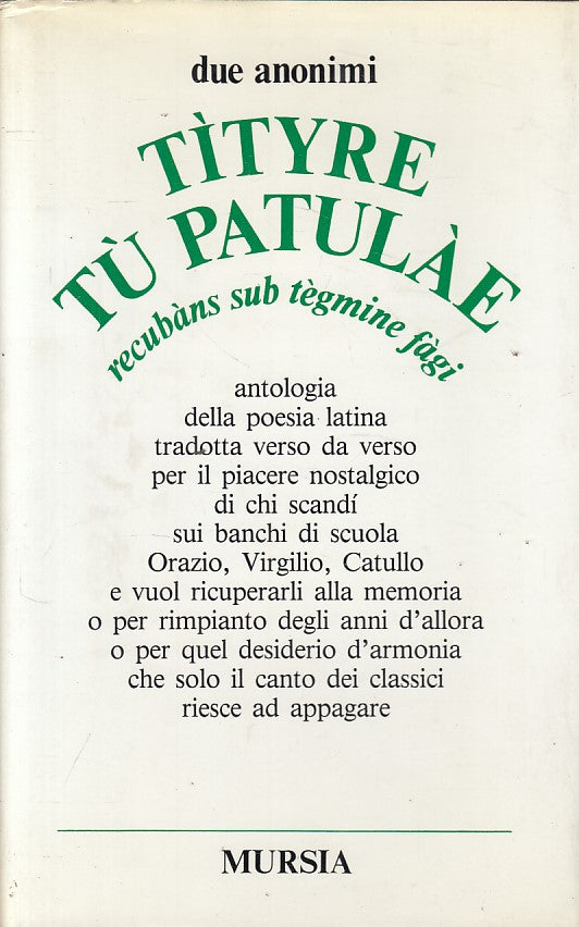 LS- TYTYRE TU PATULAE RECUBANS SUB TEGMINE FAGI -- MURSIA --- 1985 - CS - ZFS411