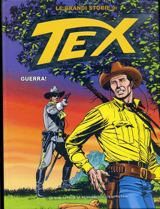 FV- LE GRANDI STORIE DI TEX N.10 GUERRA -- BIBLIOTECA REPUBBLICA - 2016- C- RBX