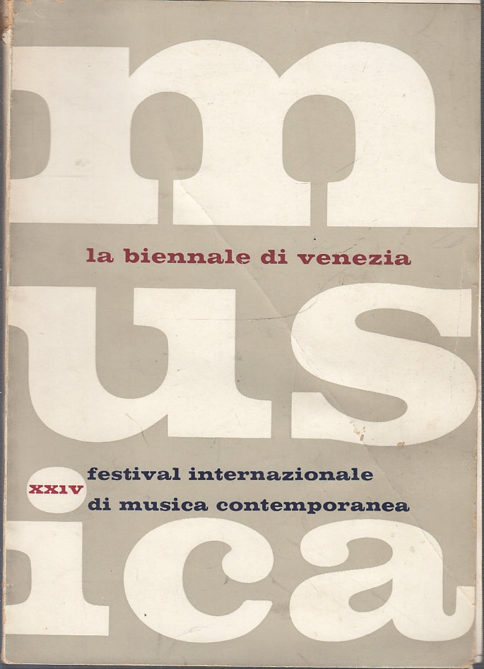LT- BIENNALE DI VENEZIA XXIV FESTIVAL MUSICA CONTEMPORANEA ----- 1961 - B- XFS44