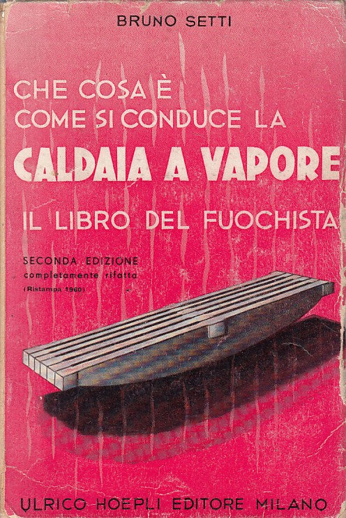 LZ- CALDAIA A VAPORE LIBRO DEL FUOCHISTA - SETTI - HOEPLI --- 1960 - B - ZFS615