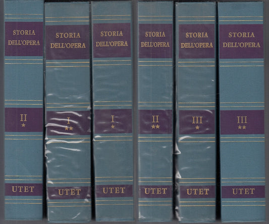 LS- STORIA DELL'OPERA 6 TOMI I,II,III PARTE PRIMA SECONDA-- UTET--- 1977- C- YFS