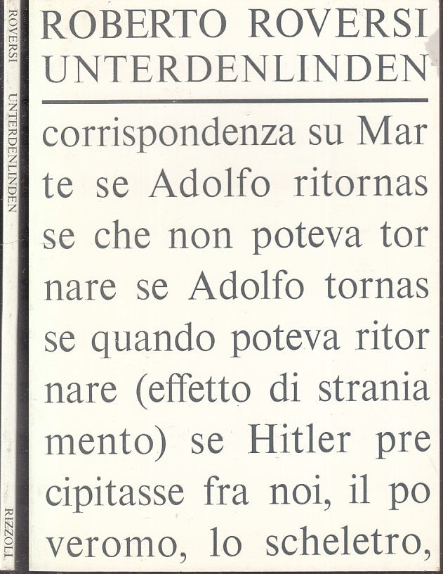 LS- UNTERDENLINDEN ADOLFO HITLER - ROBERTO ROVERSI - RIZZOLI --- 1965- B- XFS62