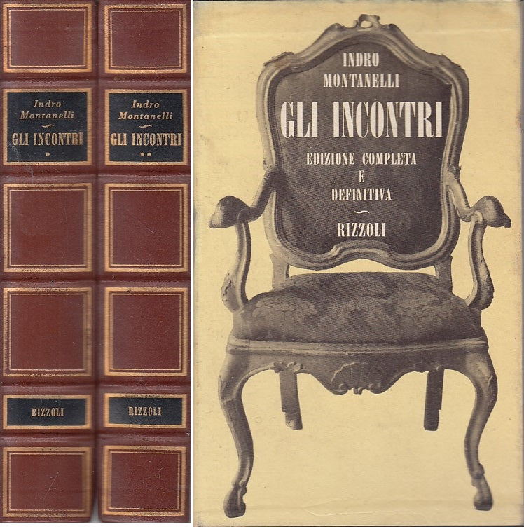 LS- GLI INCONTRI 2 VOLUMI - INDRO MONTANELLI - RIZZOLI --- 1970 - C - ZFS187