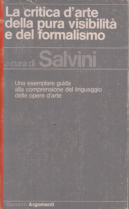 LS- CRITICA ARTE PURA VISIBILITA' FORMALISMO -- GARZANTI --- 1977 - B - ZFS634