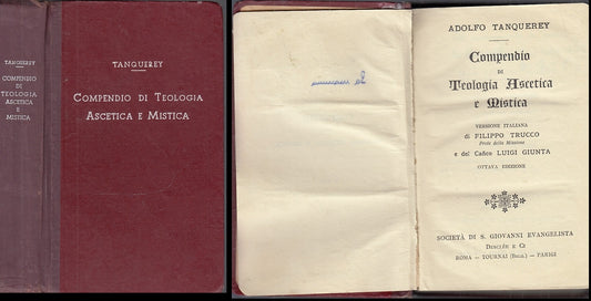 LD- COMPENDIO TEOLOGIA ASCETICA E MISTICA- TANQUEREY- DESCLEE--- 1928- C- XFS50 