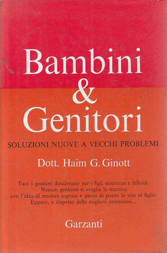 LS- BAMBINI & GENITORI SOLUZIONI- GINOTT - GARZANTI-- 1a ED.- 1969 - CS - YFS476