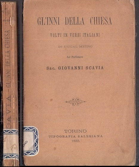 LD- GL'INNI DELLA CHIESA - GIOVANNI SCAVIA - TIP. SALESIANA --- 1882 - B - XFS20