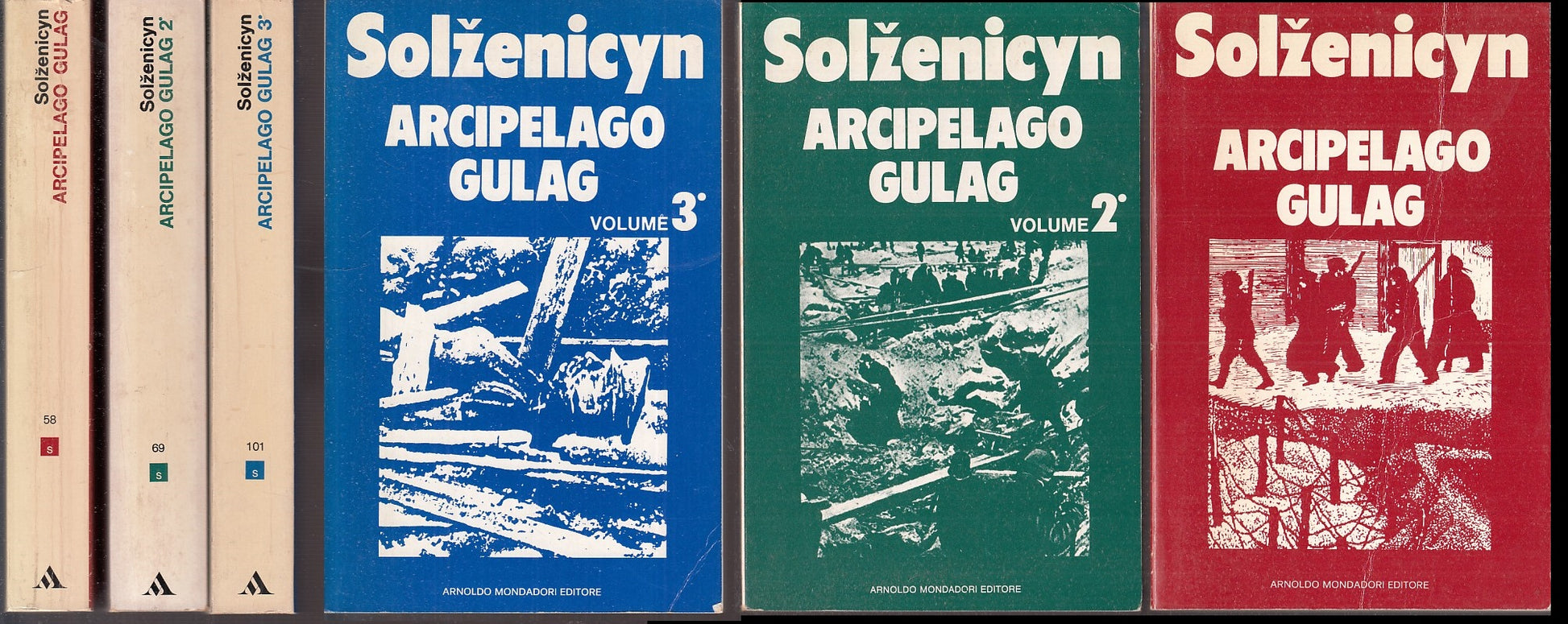 LS- ARCIPELAGO GULAG 3 VOLUMI - SOLZENICYN - MONDADORI -- 1A ED.- 1974- B- XFS23