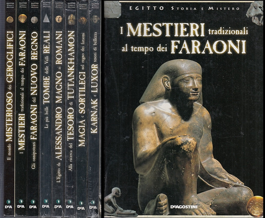 LS- EGITTO STORIA E MISTERI 7 VOLUMI TUTANKAMON -- DeAGOSTINI --- 2004- C- YFS