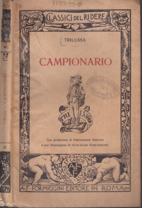 LN- CAMPIONARIO - TRILUSSA - FORMIGGINI - CLASSICI DEL RIDERE -- 1931 - B- XFS15