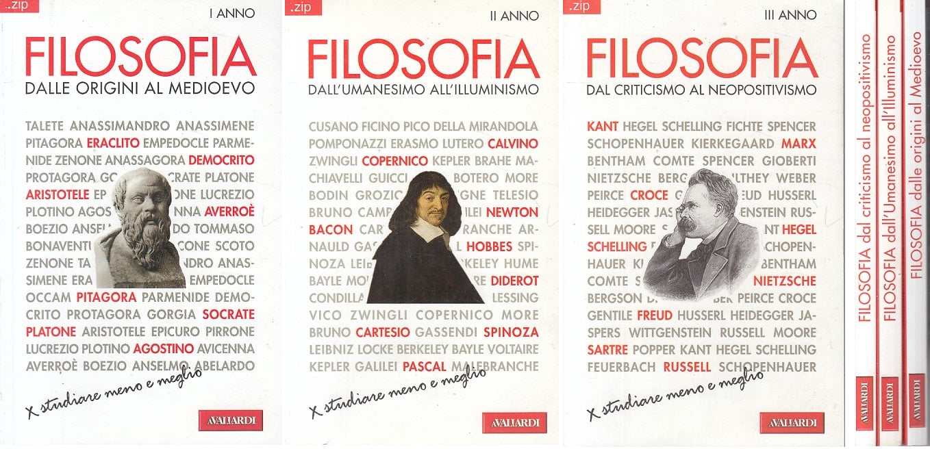 LS- FILOSOFIA 3 VOLL MEDIOEVO UMANESIMO CRITICISMO-- VALLARDI--- 2011 - B - ZFS7