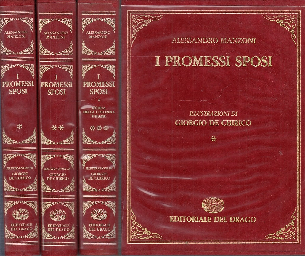 LN- I PROMESSI SPOSI STORIA COLONNA INFAME 3 VOL.- DE CHIRICO- DRAGO--- 1981 -CS