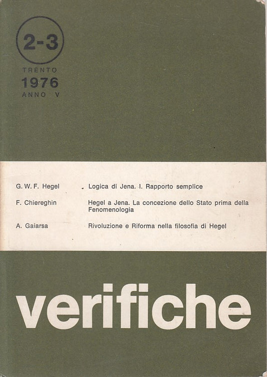 LS- VERIFICHE 2/3 FILOSOFIA ANNO V -- TRENTO --- 1976 - B - ZFS9