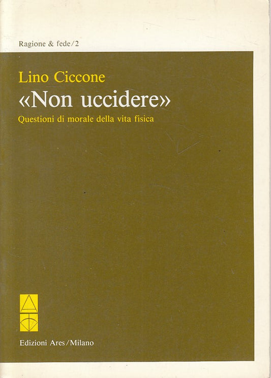 LS- NON UCCIDERE QUESTIONI DI MORALE VITA - CICCONE - ARES --- 1984 - B - ZFS9