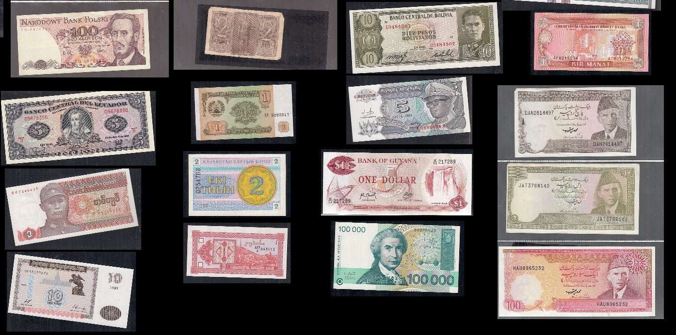 CB- LOTTO COLLEZIONE 85 BANCONOTE NAZIONI MISTE - XFS65 RFX37