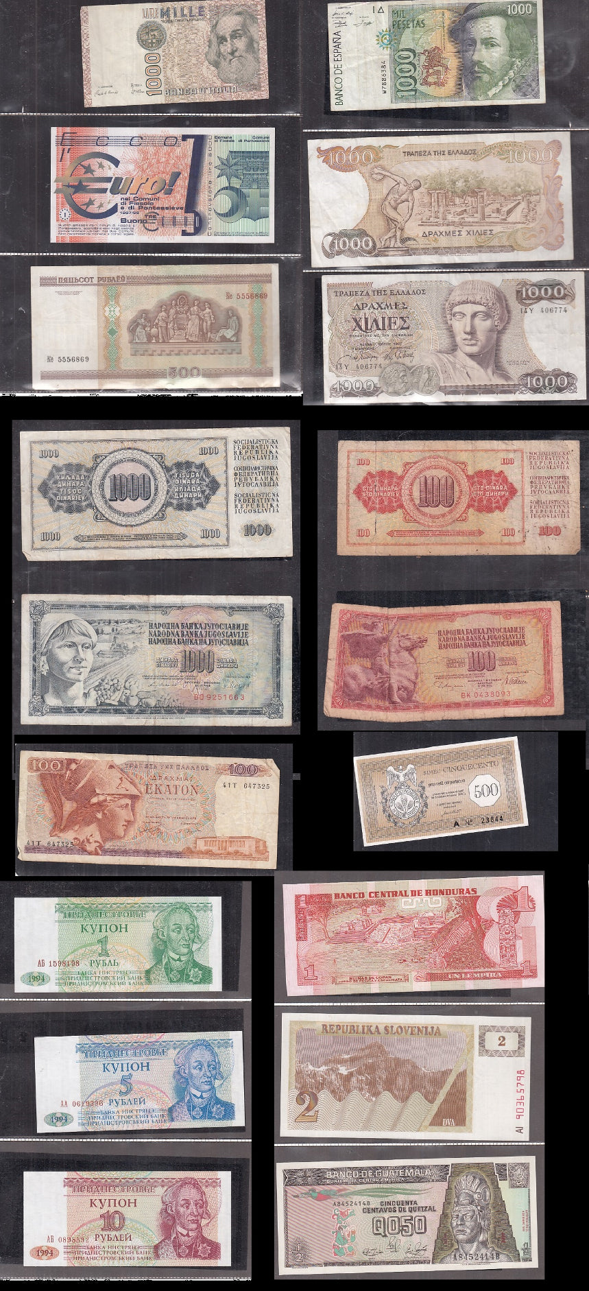 CB- LOTTO COLLEZIONE 85 BANCONOTE NAZIONI MISTE - XFS65 RFX37