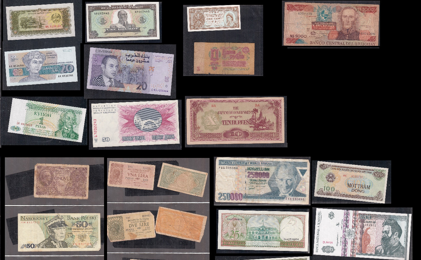 CB- LOTTO COLLEZIONE 85 BANCONOTE NAZIONI MISTE - XFS65 RFX37