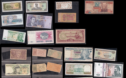 CB- LOTTO COLLEZIONE 85 BANCONOTE NAZIONI MISTE - XFS65 RFX37