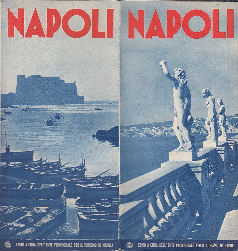 CV- GUIDA TURISTICA NAPOLI PIEGHEVOLE CON DEPLIANT - ENIT 1949 - XFS65