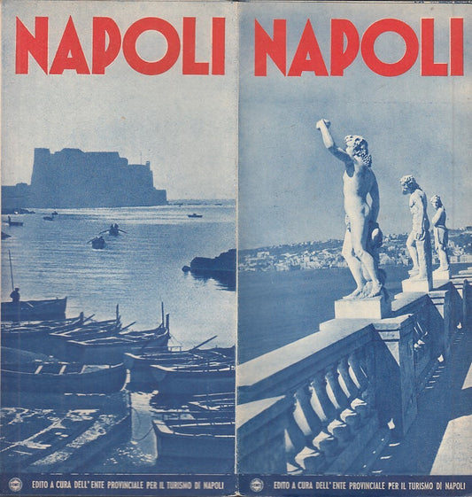 CV- GUIDA TURISTICA NAPOLI PIEGHEVOLE CON DEPLIANT - ENIT 1949 - XFS65