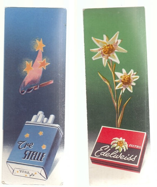 CV- SEGNALIBRO FILTRO EDELWEISS SIGARETTE TRE STELLE ANNI '50/'60 - XFS65 RFX87