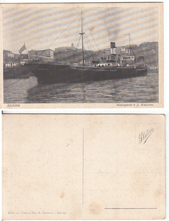 CC- CARTOLINA SAVONA AVAMPORTO E S. GIACOMO NAVIGAZIONE - XFS65 RFX101