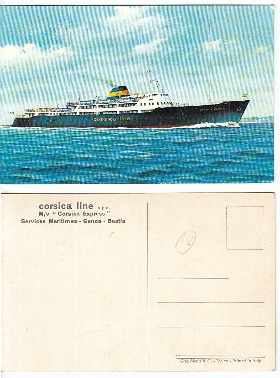CC- CARTOLINA CORSICA LINE EXPRESS GENOVA BASTIA - XFS65 RFX104