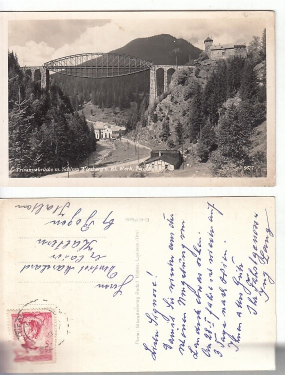CC- CARTOLINA VIAGGIATA SCHLOSS WIESBERG EL. WERK TIROLO - XFS65 RFX103