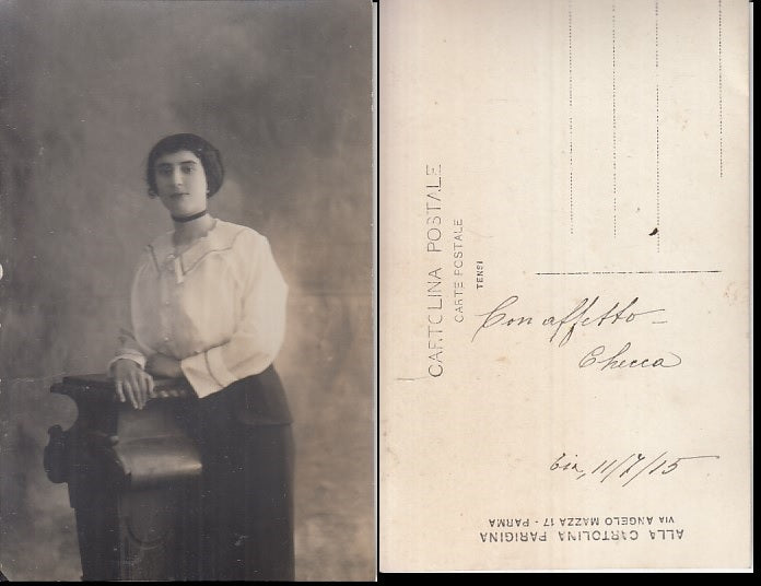 CC- FOTOGRAFIA FOTO VINTAGE CARTOLINA PARIGINA LUIGI VAGHI DONNA - XFS65 RFX119