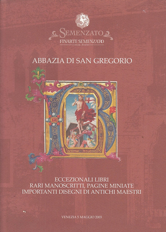LT- CATALOGO ASTA ABBAZIA DI SAN GREGORIO -- SEMENZATO --- 2003 - CS - YFS298
