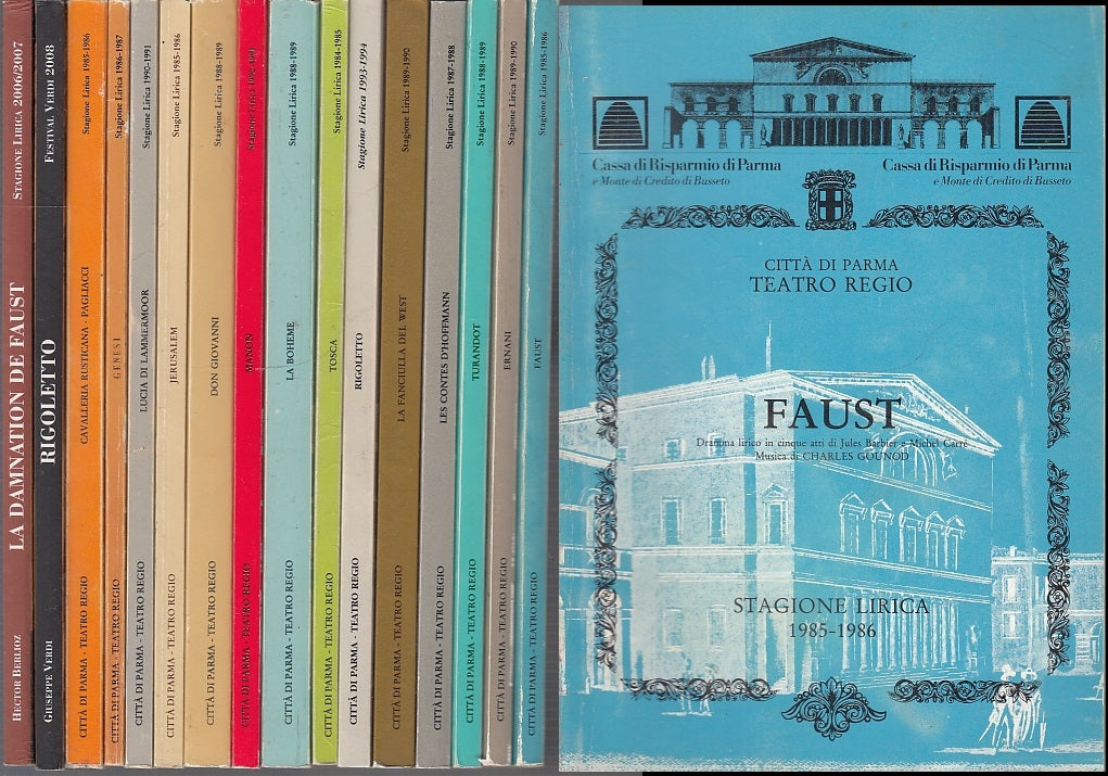 LT- LOTTO 16 LIBRETTI D'OPERA PARMA TEATRO REGIO -- BANCA MONTE --- 1985- B- WPR