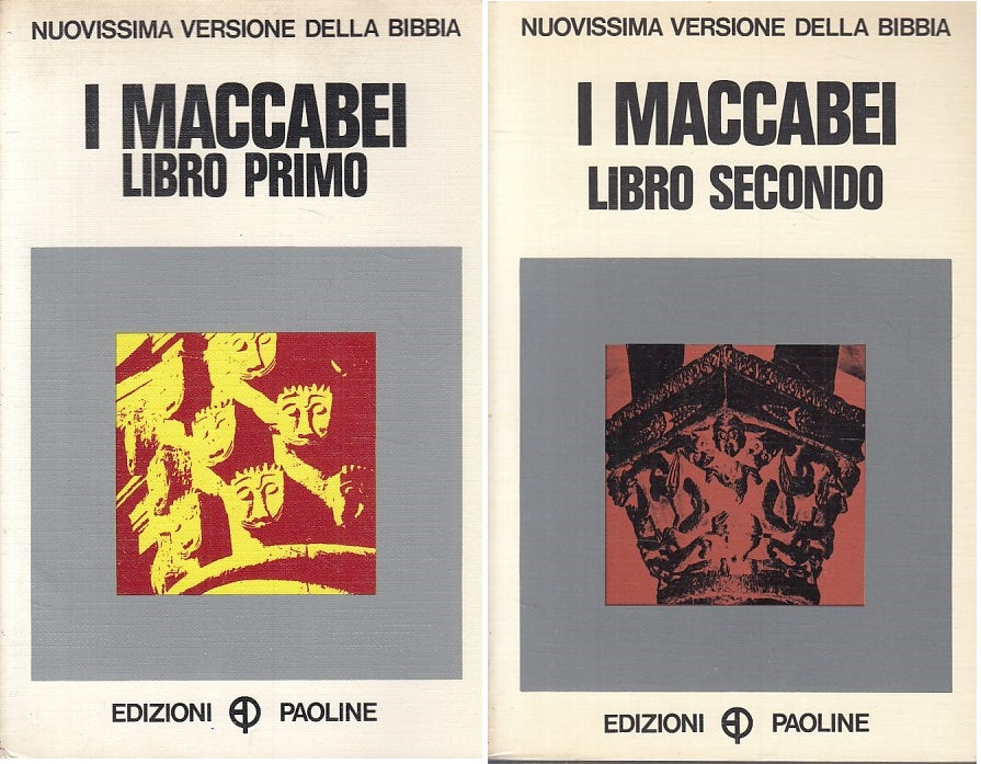 LS- I MACCABEI 2 VOLL.-- PAOLINE- NUOVISSIMA VERSIONE BIBBIA-- 1968 - B - YFS665