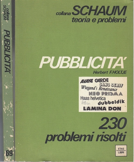 LZ- PUBBLICITA' 230 PROBLEMI RISOLTI - HOLTJE - ETAS - SCHAUM -- 1985- B- YFS546