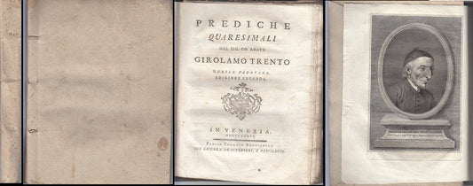 LH- PREDICHE QUARESIMALI SETTECENTINA - ABATE GIROLAMO TRENTO---- 1786- B- XFS67