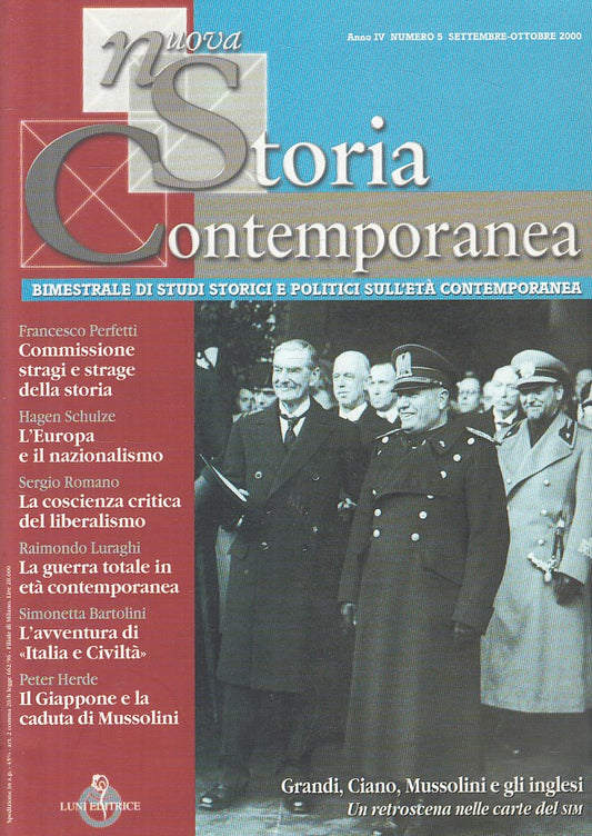 LS- NUOVA STORIA CONTEMPORANEA ANNO IV N.5 -- LUNI --- 2000 - B - YFS605