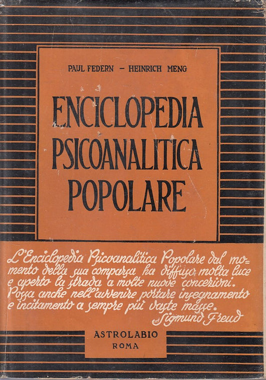 LS- ENCICLOPEDIA PSICOANALITICA POPOLARE -- ASTROLABIO --- 1949 - CS - YFS407