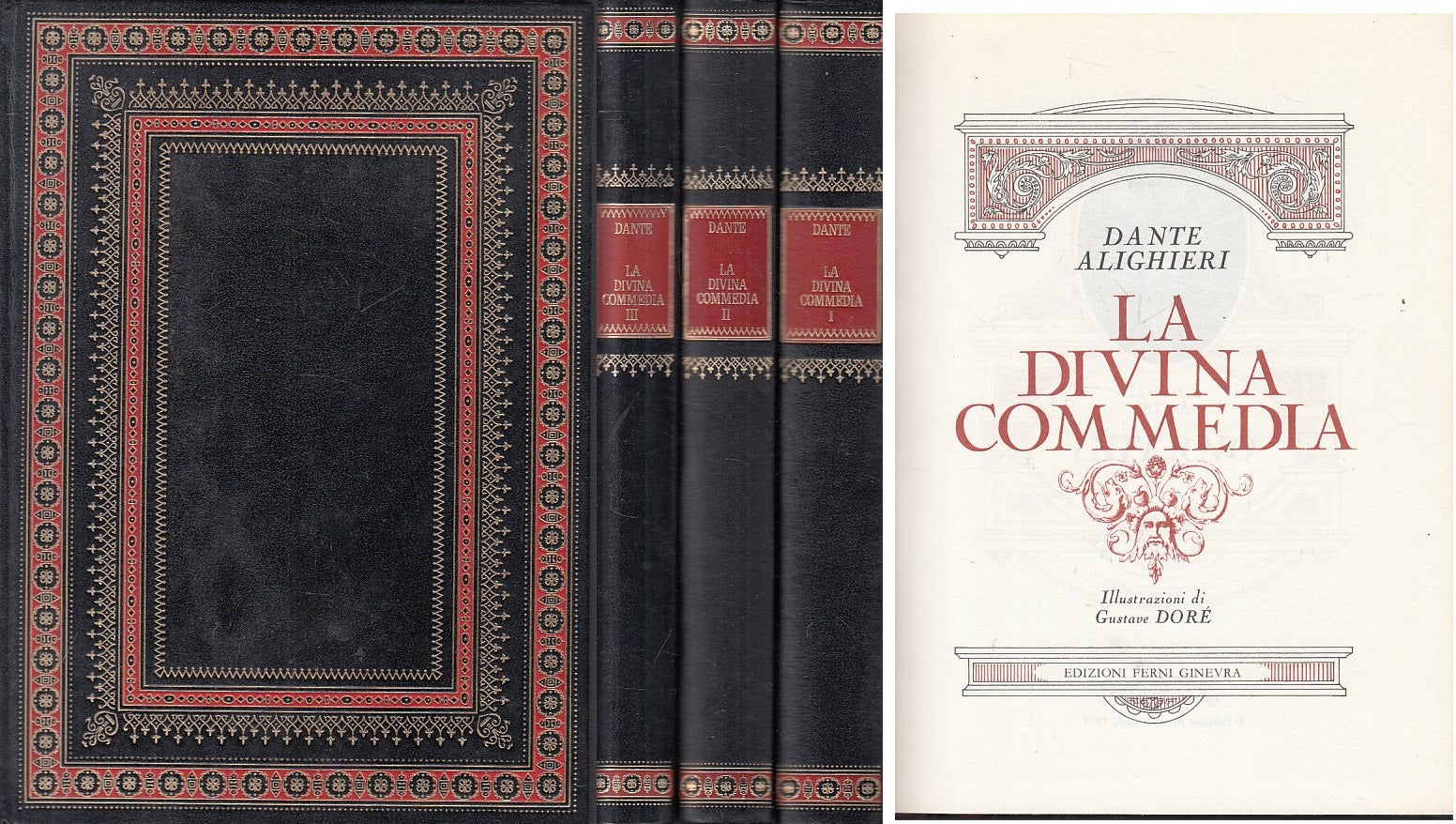 LN- LA DIVINA COMMEDIA 3 VOLUMI - DANTE ALIGHIERI - FERNI --- 1973 - C - YFS477