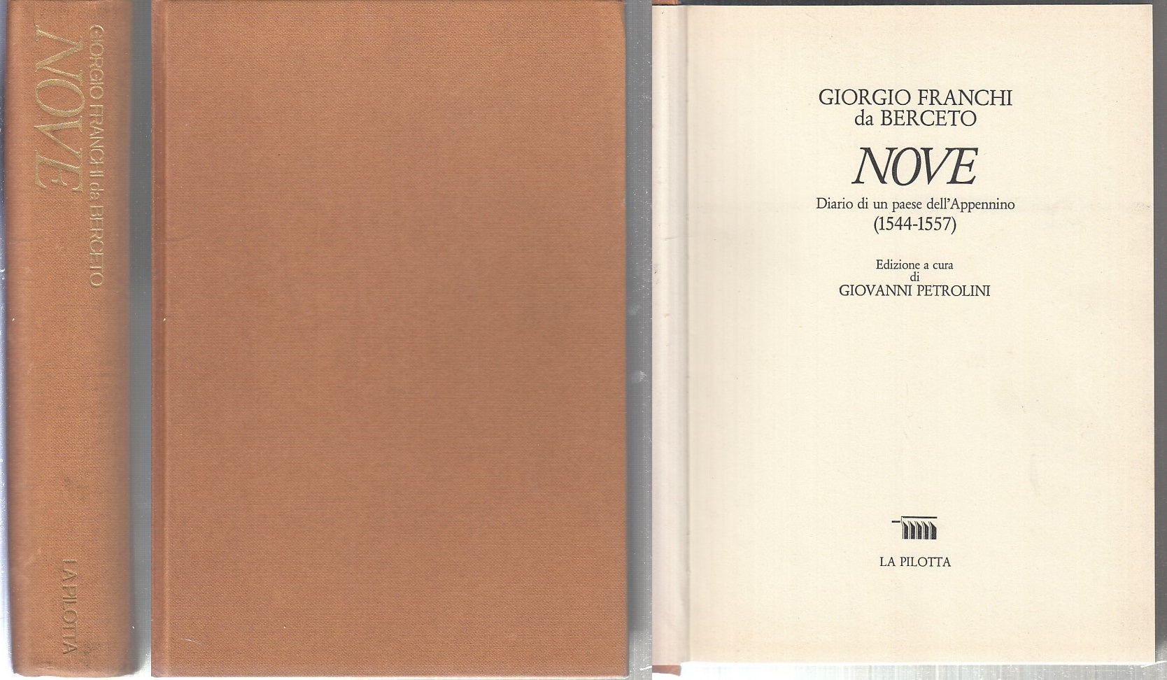 LS- NOVE DIARIO BERCETO 1544 1557 - GIORGIO FRANCHI - LA PILOTTA--- 1980- C- WPR