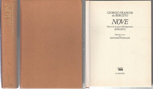 LS- NOVE DIARIO BERCETO 1544 1557 - GIORGIO FRANCHI - LA PILOTTA--- 1980- C- WPR