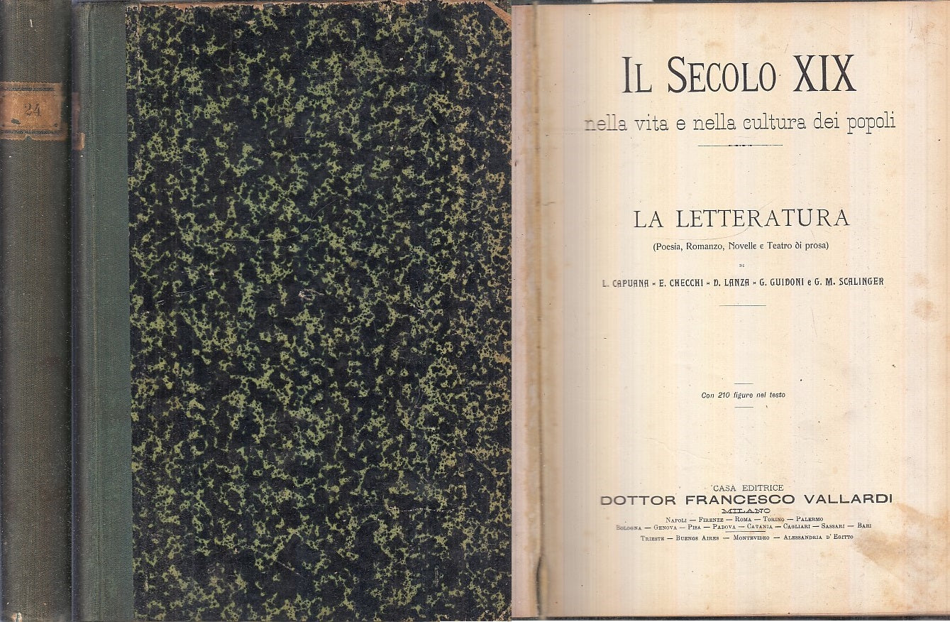 LH- IL SECOLO XIX NELLA VITA E CULTURA DEI POPOLI  -- VALLARDI--- 1900- C- XFS72